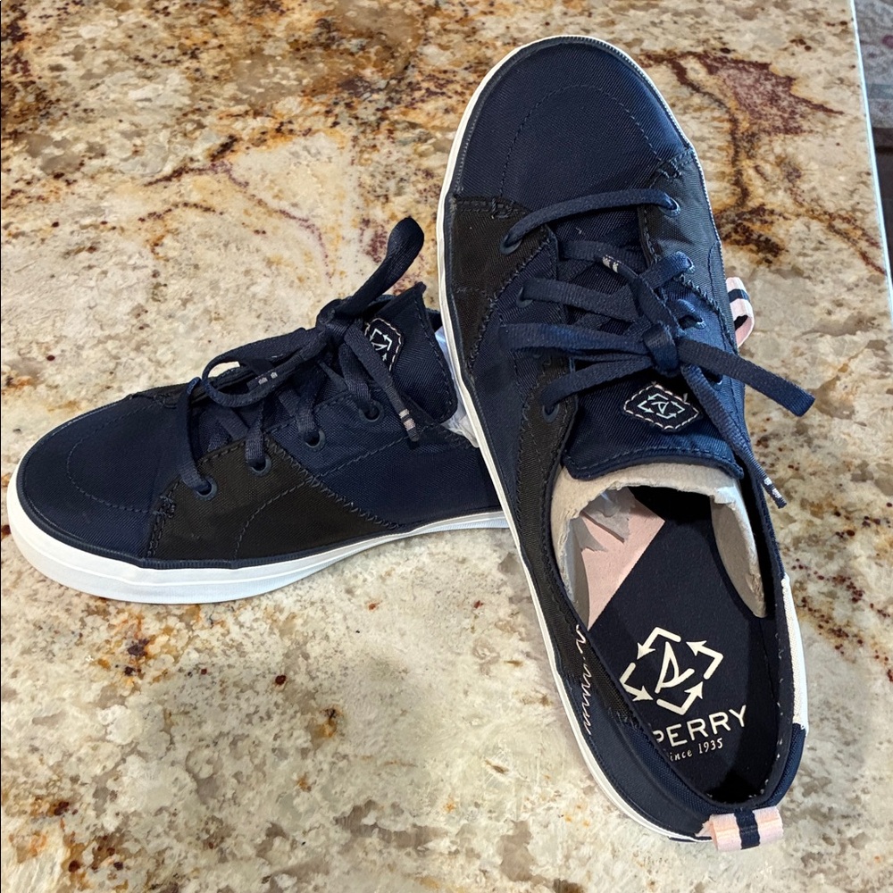 Sperry Navy and Pink Sneakers - Picture 3 of 6